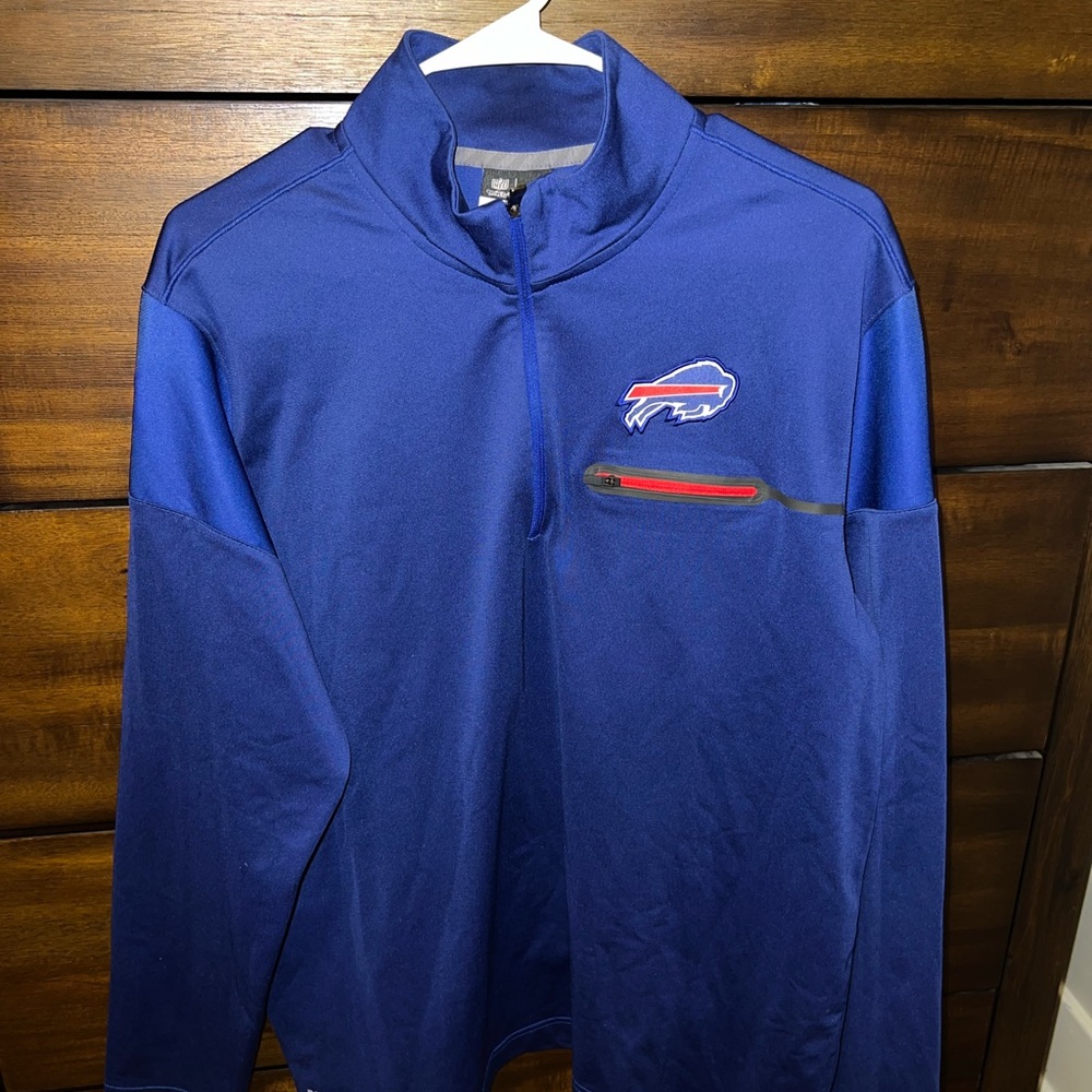 Men’s Nike Dri-Fit Buffalo Bills Blue Quarter-Zip Pullover (Size Large)